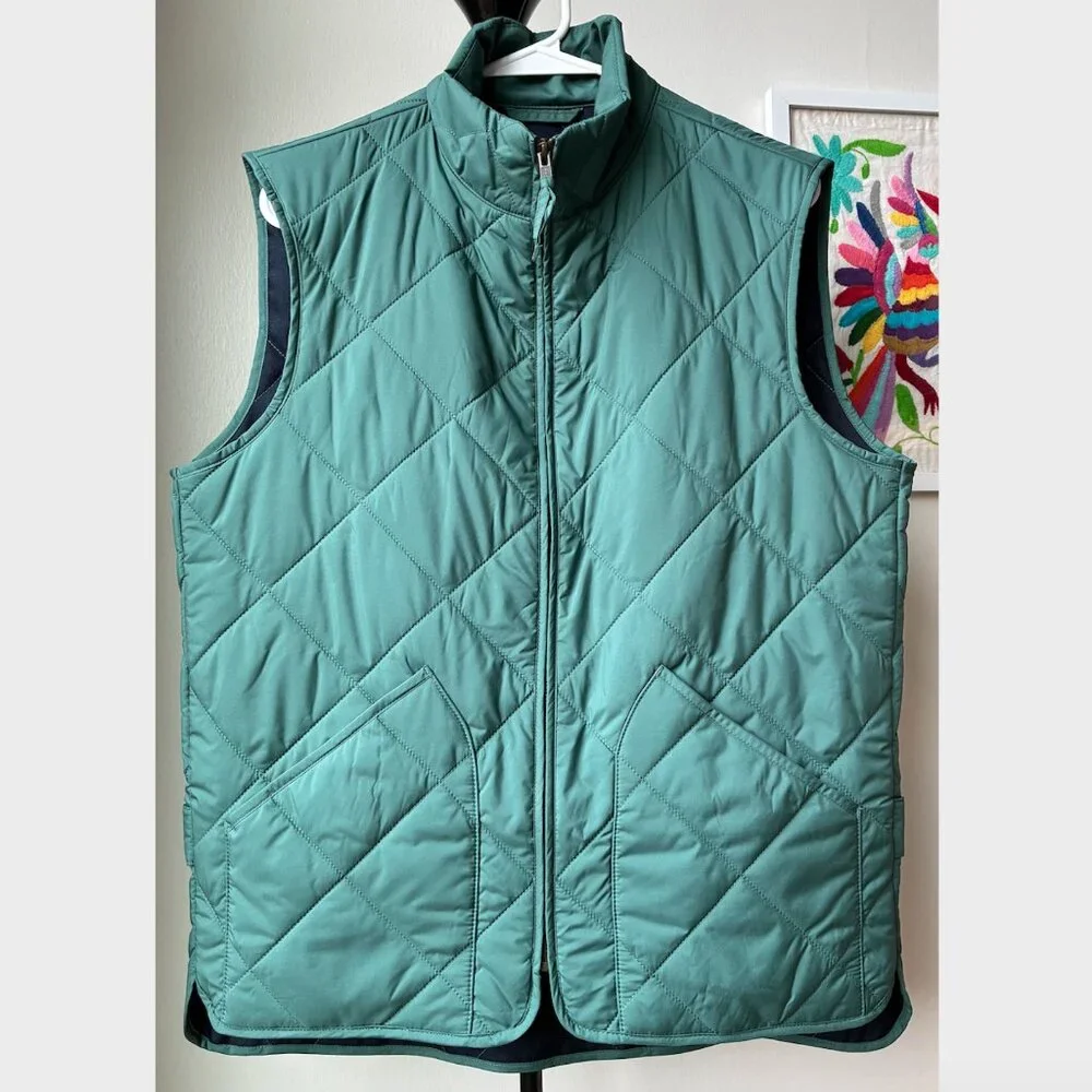 J. Crew Green Quilted Walker Vest - Size S
